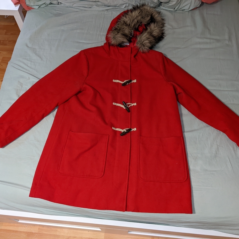 Vintage-inspired red coat